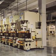 Row of stamping presses